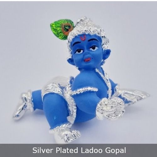 Silver Plated Ladoo Gopal Statue