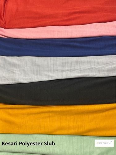 Kesari Polyester Slub Fabric