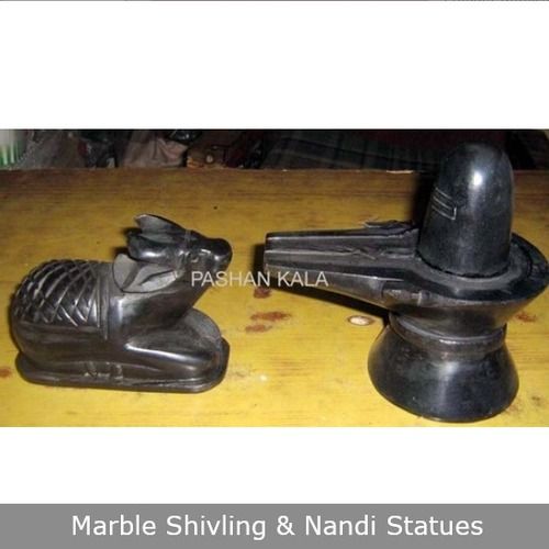 Polishing Marble Shivling And Nandi Statues