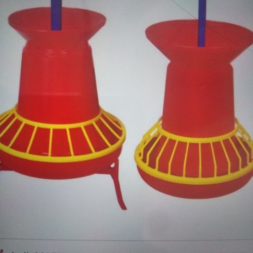 Light Weight Plastic Red Color Poultry Feeder