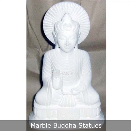 Durable Pure White Marble Buddha Statue