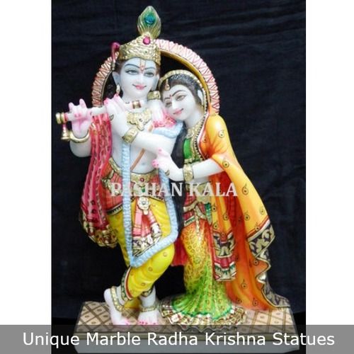 Eco-Friendly Unique Marble Radha Krishna Statue