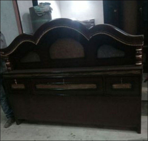 Brown Double Bed Headboard Indoor Furniture