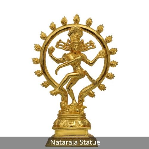 Easy To Clean Gold Plated Nataraja Statue