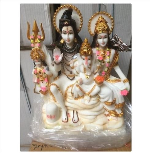 Durable Marble Shiva Family Statue