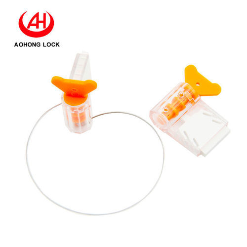 Plastic Safety Meter Seal Barcod With Stainless Wire For Election Box