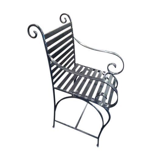 Easy To Clean 18 Inch Black Iron Chair