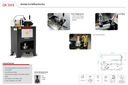 Aluminium Profile Modular End Milling Machine