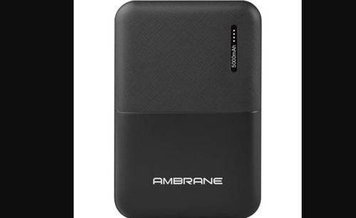 Ambrane 5000Mah Double Usb Polymer Power Bank Charger Body Material: Plastic