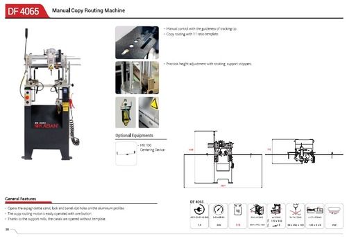Industrial Manually Operated Aluminium Copy Routing Machine