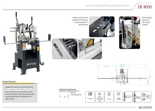 PVC Profile Copy Router Machine, Copy routing with 1:1 Ratio Template