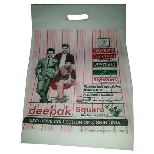 Green D Cut Printed Non Woven Bag