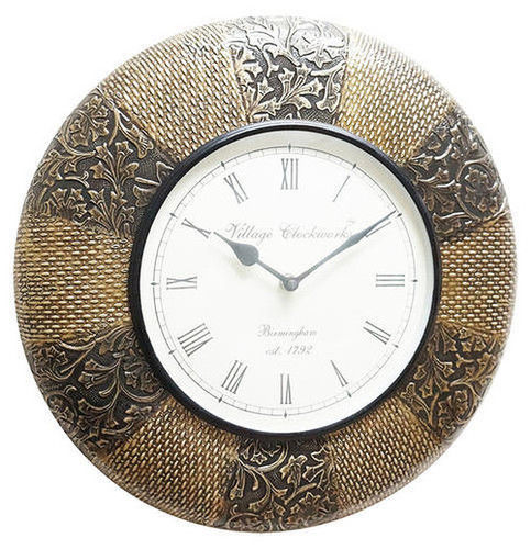 Brown Full Brass Wall Clock