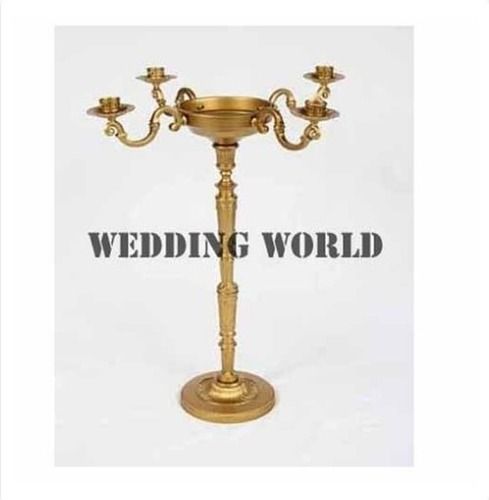 Polishing Golden Spray Painted Candelabra