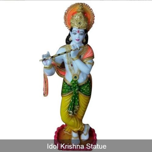 Lord Krishna Stading Marble Statue