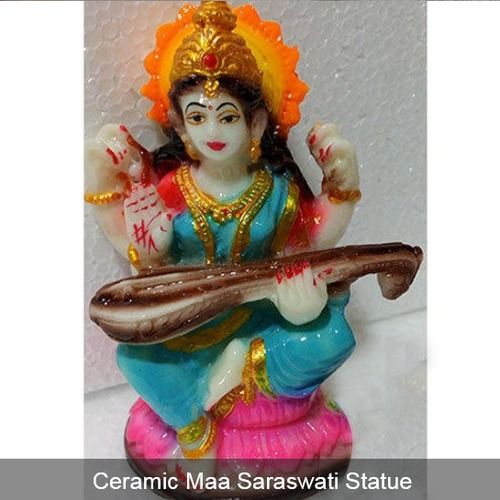 Maa Saraswati Ceramic Statue