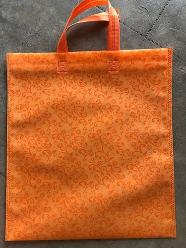 Green Non Woven Loop Handle Self Printed Bag