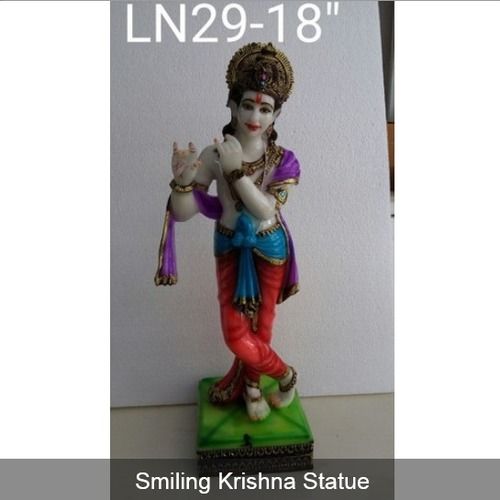 Smiling Krishna Marble Statue