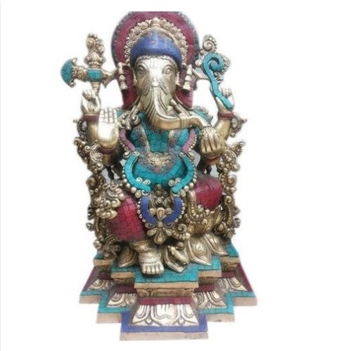 Brass Ganesha Statue 21 Inch