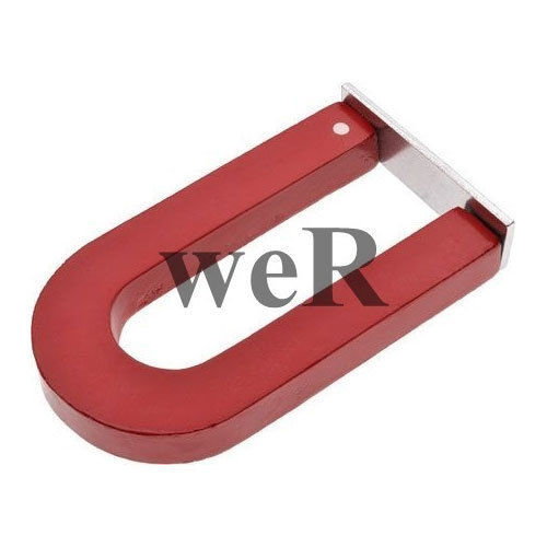 Red U Shape Magnet For Physical Laboratory