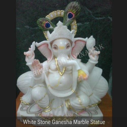 White Marble Lord Ganesha Idol