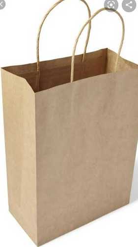 Brown Plain Paper Bag Size: Customized