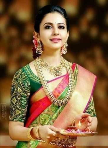 Beautiful Stylish Breathable Designer Wear Modern Dry Clean Printed Bridal Silk  Saree at Best Price in Salem | Revathi Sarees