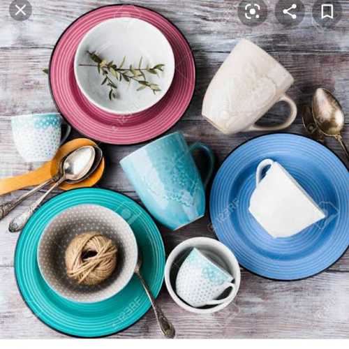 White Eco Friendly Ceramic Crockery