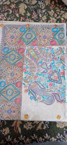 White Kashmir Handloom Gatra Shawl