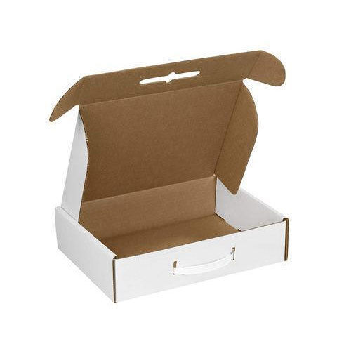 Paper Plain Corrugated Packaging Handle Box