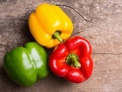 Fresh Capsicum - Green, Orange, Yellow Colors in Jute & Plastic Bags | Very Good Quality, Ideal for Cooking, Raw Style, 3-5 Days Shelf Life