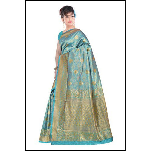 Indian Party Wear Banarasi Polyester Saree