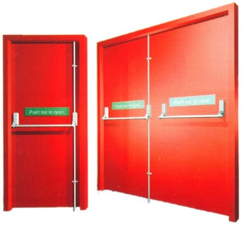 Solid Wood Red Steel Fire Doors