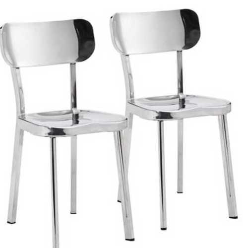 Silver Stainless Steel Dining Chair