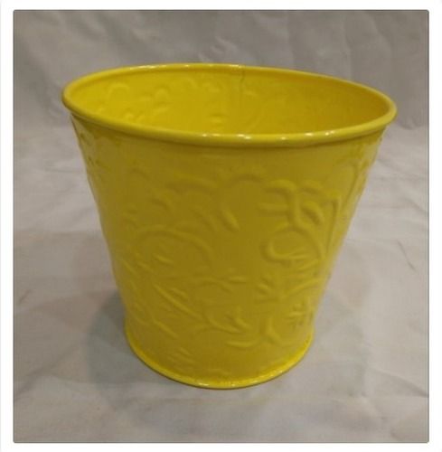 Yellow Embossed Iron Ice Planter