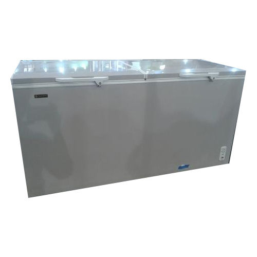 Grey Top Loading Double Door Chest Freezer (400Ltr) With Castor