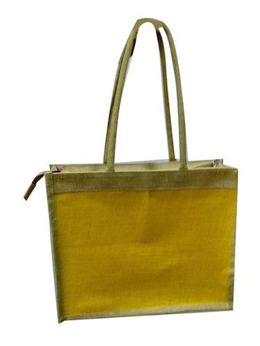 Yellow Jute Shopping Bag