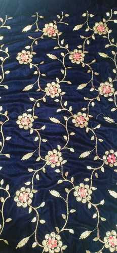 Embroidered Viscose Velvet Fabric