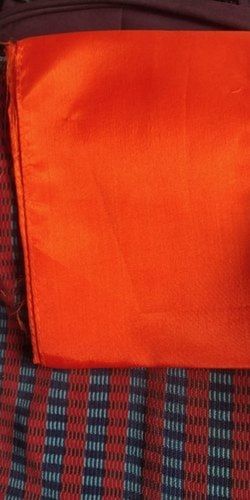 Orange Color Silk Saree Fall