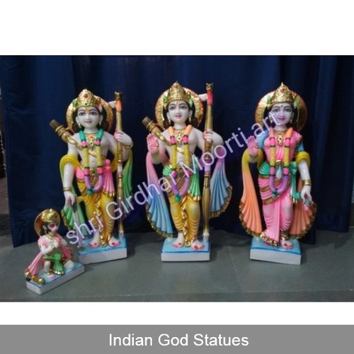 टिकाऊ राम दरबार संगमरमर की मूर्ति