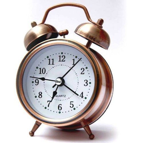 Yellow Twin Bell Alarm Table Clock