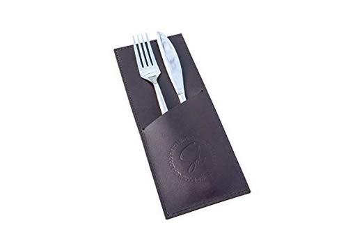 Dining Table Decor Genuine Leather Cutlery Holder