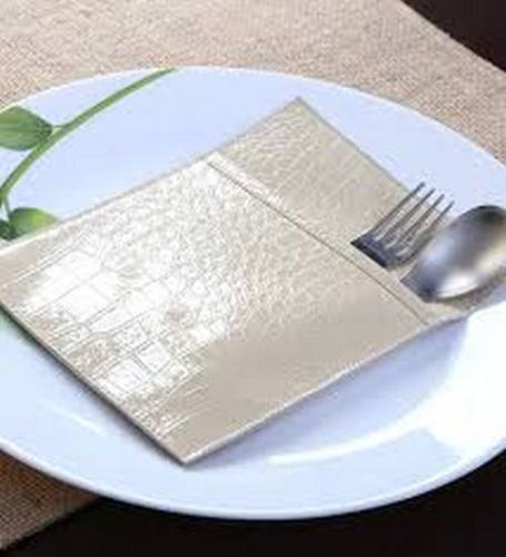 Dining Table Decor Genuine Leather Cutlery Holder Design: According To Customer'S Needs.