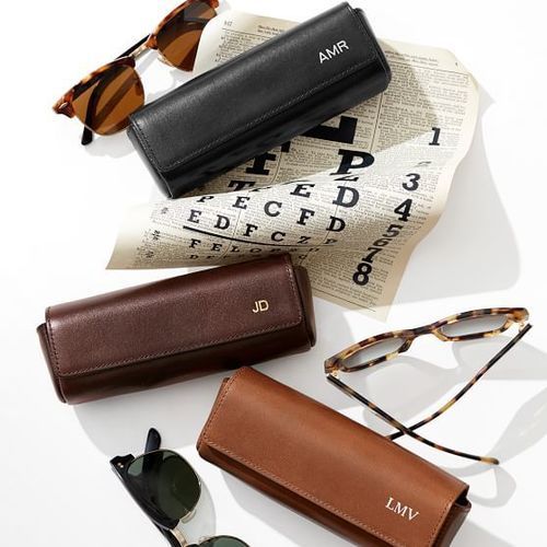 genuine leather soft stylish sunglasses eyeglasses spectacle case 853