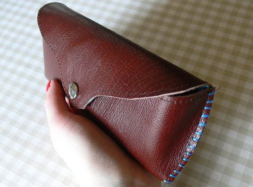 Soft Leather Eyeglass Case 