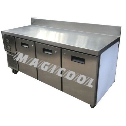 Grey Steel Under Counter Refrigerator