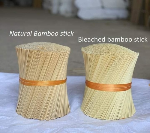 Natural And Bleached Bamboo Sticks For Making Incense Agarbatti