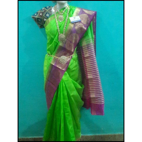 Available In Various Colors Party Wear Tussar Silk Sarees With Blouse Piece