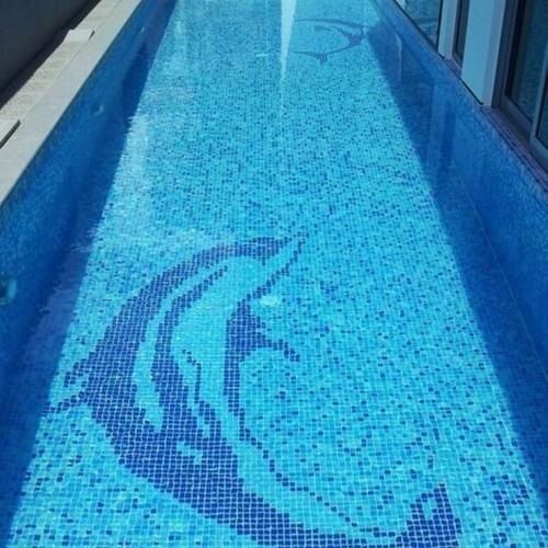 Plain Ceramic Swimming Pool Mosaic Tiles