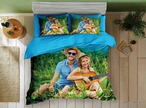 Contour 3D Couple Printed Double Bedsheet